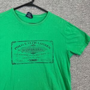Polo Ralph Lauren T-shirt Vintage Jeans Dungarees Single Stitch Rare Logo USA